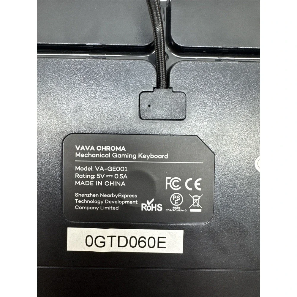 VAVA Chroma VA-GE001 Mechanical Gaming Keyboard RGB Backlit Tested Works